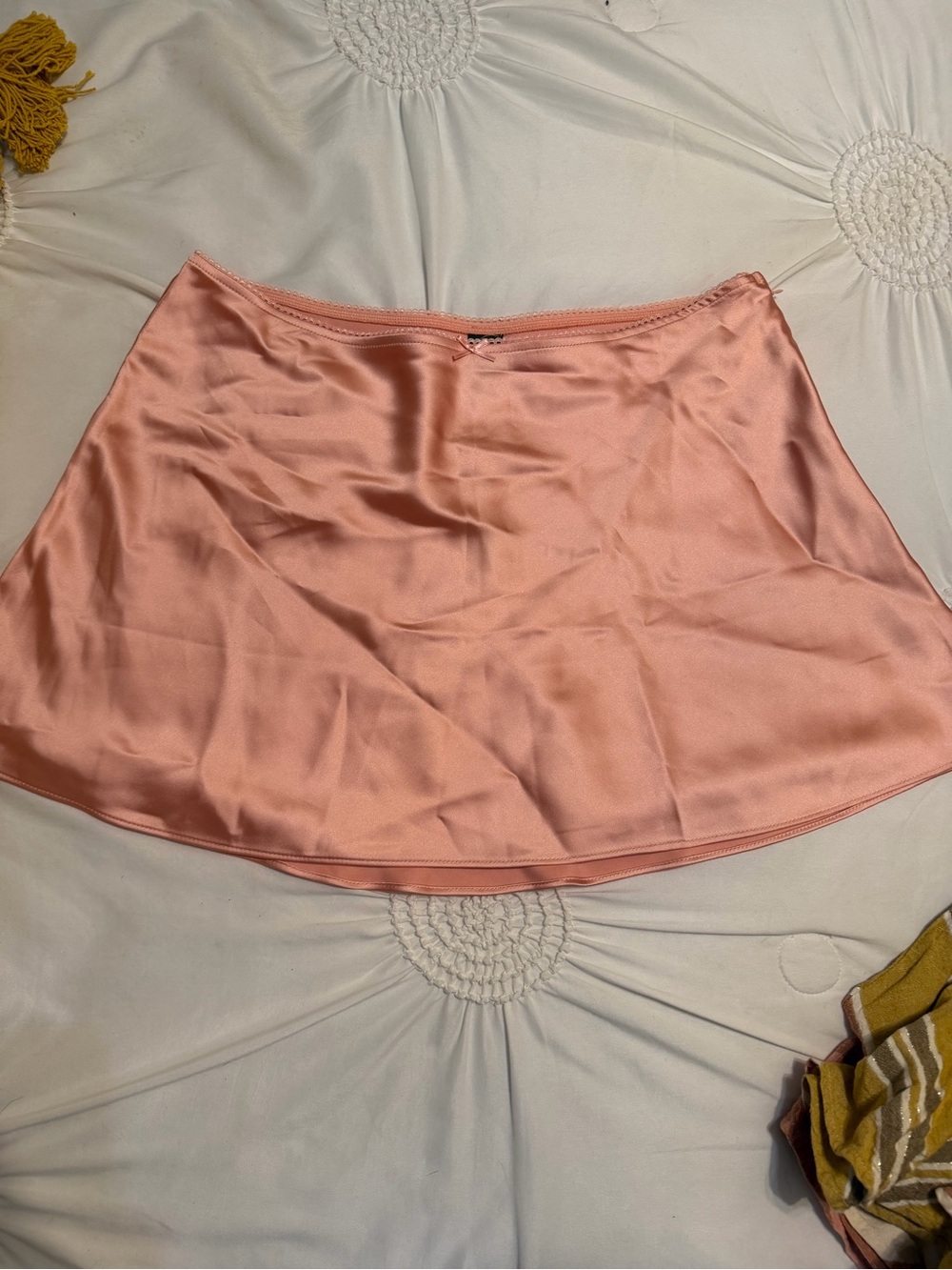 wild fable Peach Satin Circle Skirt